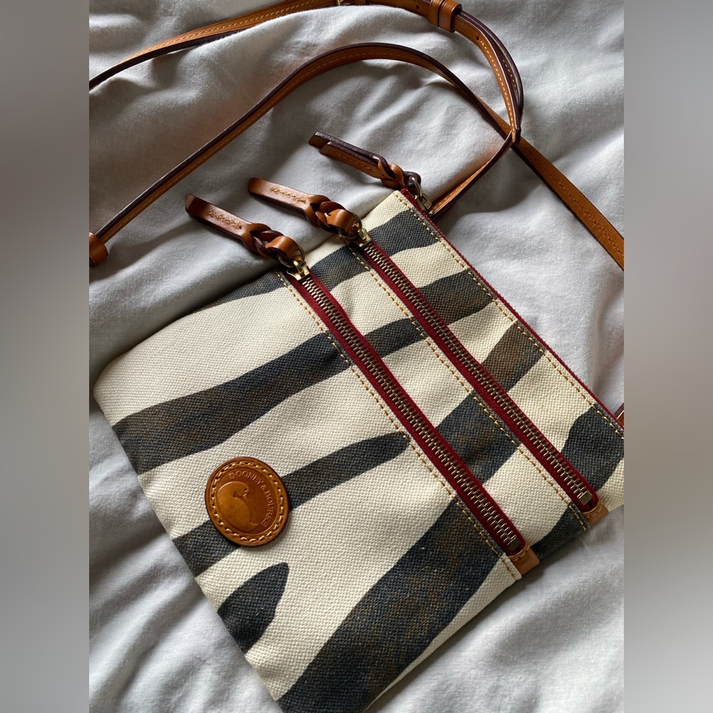 Dooney & Bourke Zebra Print Crossbody Bag - Brown and Black